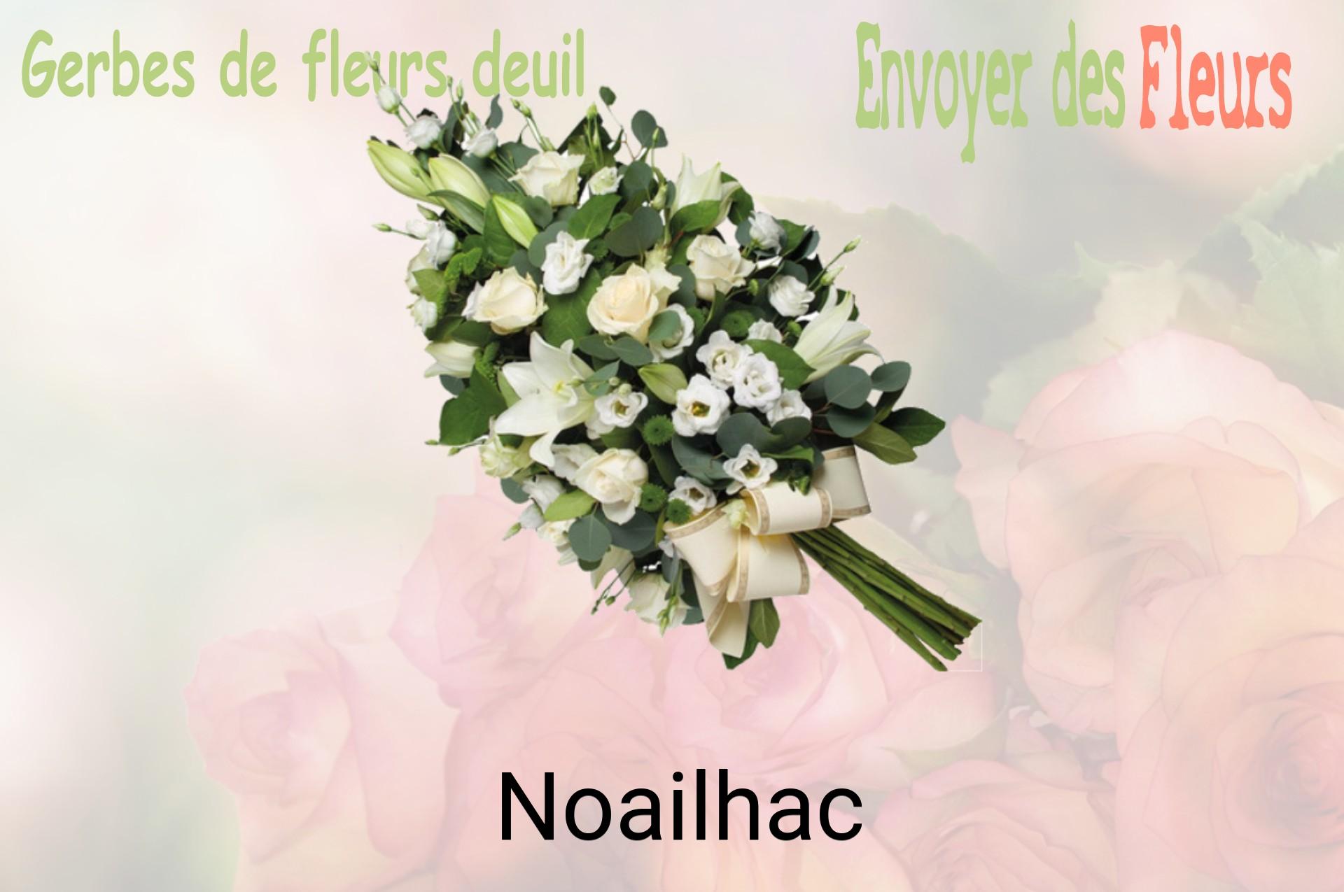 Gerbe de fleurs de deuil livrée à Noailhac